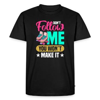 Roller Skate Design - Men's Premium Organic T-Shirt - black - Front - Nico (187cm)
