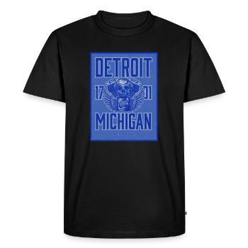 Aile de crâne de Detroit Motor City - T-shirt Premium bio Homme - noir - Devant - Nico (187cm)
