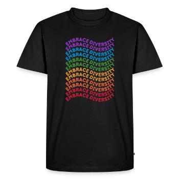 Embrasser la diversité - T-shirt Premium bio Homme - noir - Devant - Nico (187cm)