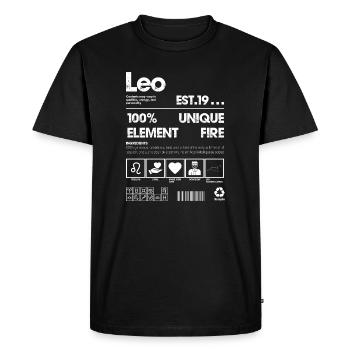 Zodiaque Lion - T-shirt Premium bio Homme - noir - Devant - Nico (187cm)