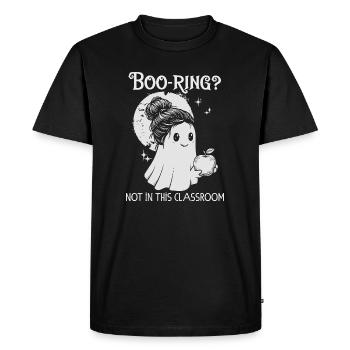 Funny Teacher Skeleton Halloween Classroom - Men's Premium Organic T-Shirt - black - Front - Nico (187cm)