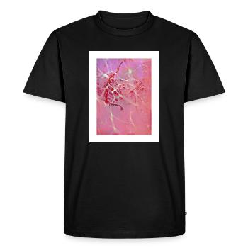 Abstract Pink Reflections - Men's Premium Organic T-Shirt - black - Front - Nico (187cm)