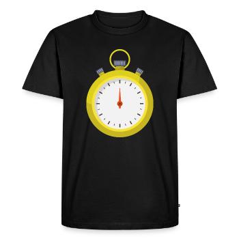 Stopwatch - Men's Premium Organic T-Shirt - black - Front - Nico (187cm)