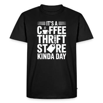 Coffee Thrift Store Kindaday Day - Men's Premium Organic T-Shirt - black - Front - Nico (187cm)