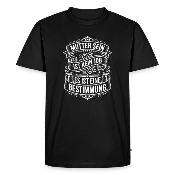 Être mère, c’est le destin - T-shirt Premium bio Homme - noir - Devant - Nico (187cm)