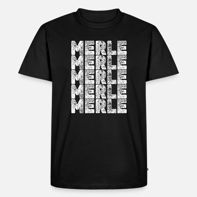 Held Merle - Männer Premium Bio T-Shirt - Schwarz