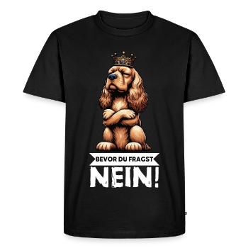 Before you ask: Cocker Spaniel Cocker Dog - Men's Premium Organic T-Shirt - black - Front - Nico (187cm)