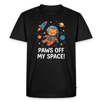 Pas de mon espace ! - T-shirt Premium bio Homme - noir - Devant - Nico (187cm)