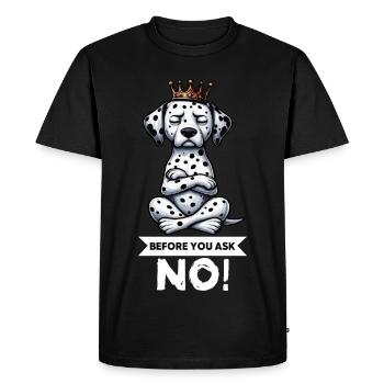 Avant de demander aux Dalmatiens Amants Dalmatiens - T-shirt Premium bio Homme - noir - Devant - Nico (187cm)