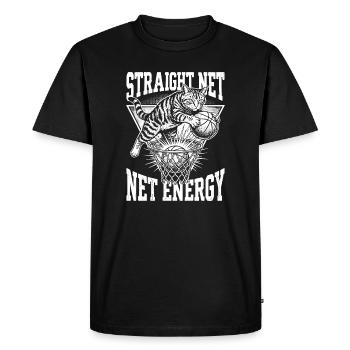Mise simple du chat énergétique - T-shirt Premium bio Homme - noir - Devant - Nico (187cm)