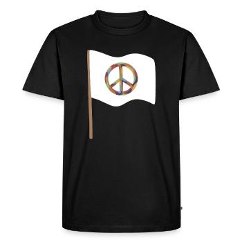 Kaleido Peace Symbol Flag - Men's Premium Organic T-Shirt - black - Front - Nico (187cm)