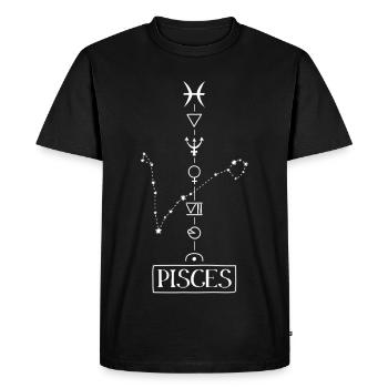 Pisces - Pisces Zodiac - white - Men's Premium Organic T-Shirt - black - Front - Nico (187cm)