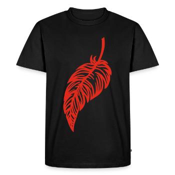La plume rouge - T-shirt Premium bio Homme - noir - Devant - Nico (187cm)