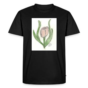 Tulipe - T-shirt Premium bio Homme - noir - Devant - Nico (187cm)
