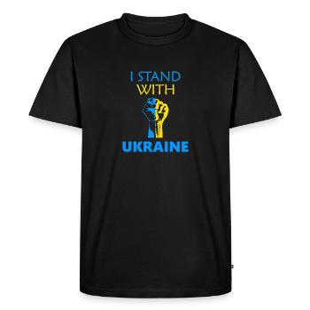 Ukraine - Men's Premium Organic T-Shirt - black - Front - Nico (187cm)
