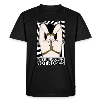 ART POP-ART ÉROTIQUE SEXY SHIBARI BONDAGE GIRL - T-shirt Premium bio Homme - noir - Devant - Nico (187cm)