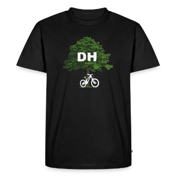 Downhill MTB Mountain Bike Enduro Bike Bicycle Tree - Men's Premium Organic T-Shirt - black - Front - Nico (187cm)