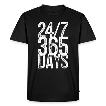 WORKAHOLIC 24/7 WORKHORSE HAMSTER WHEEL - Men's Premium Organic T-Shirt - black - Front - Nico (187cm)