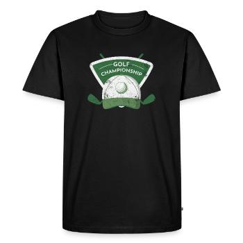 GOLF GOLFER GOLF CLUB CAP MOTIVE SHIRT GIFT - Men's Premium Organic T-Shirt - black - Front - Nico (187cm)