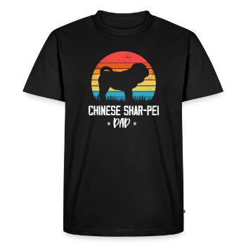 Shar Pei - Men's Premium Organic T-Shirt - black - Front - Nico (187cm)