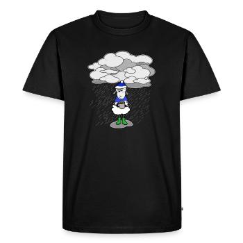 Sheep in rainy weather - Men's Premium Organic T-Shirt - black - Front - Nico (187cm)