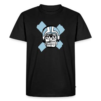 Junior - Men's Premium Organic T-Shirt - black - Front - Nico (187cm)