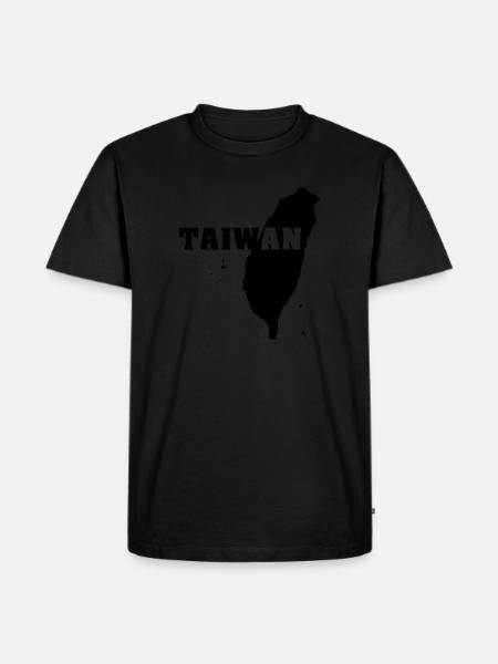 Taiwan (ID: 002004) - Männer Premium Bio T-Shirt - Schwarz