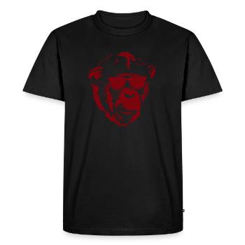 Singe avec des lunettes de soleil - T-shirt Premium bio Homme - noir - Devant - Nico (187cm)