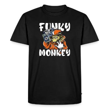 Monkey Funk - Men's Premium Organic T-Shirt - black - Front - Nico (187cm)