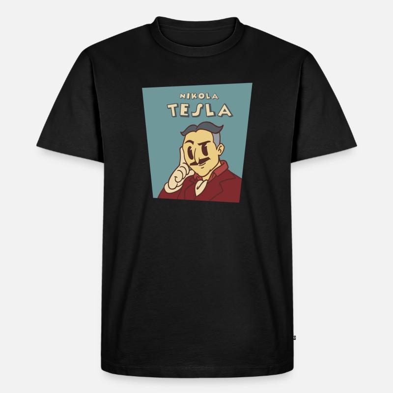 Nikolatesla - Männer Premium Bio T-Shirt - Schwarz