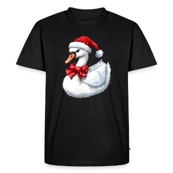 Noël des cygnes - T-shirt Premium bio Homme - noir - Devant - Nico (187cm)