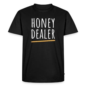 Marchand de miel Apiculteur Abeille Abeille Abeille Nid d’abeille - T-shirt Premium bio Homme - noir - Devant - Nico (187cm)