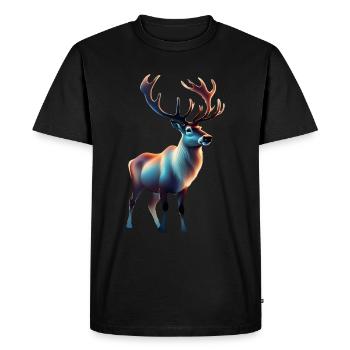 Conception de renne cool - T-shirt Premium bio Homme - noir - Devant - Nico (187cm)