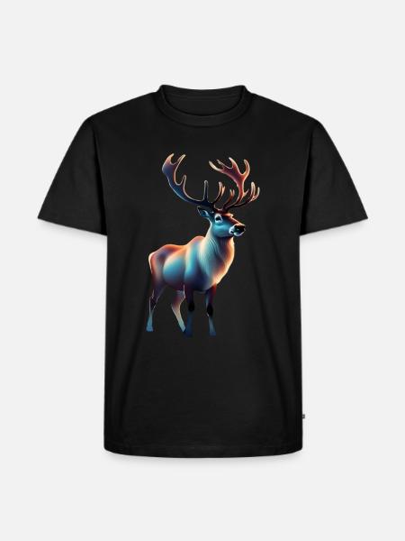 Cool looking reindeer design - Men's Premium Organic T-Shirt - black