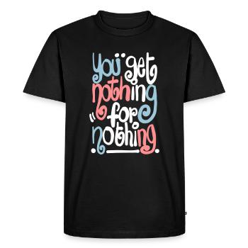 Nothing 4 nothing - Men's Premium Organic T-Shirt - black - Front - Nico (187cm)