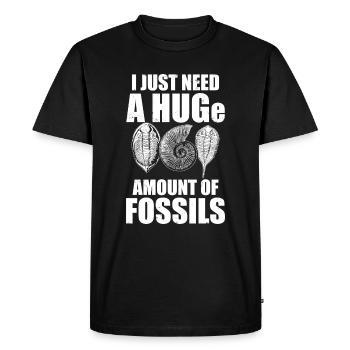 Collectionneurs de fossiles | Géologues Fossiles Idée cadeau - T-shirt Premium bio Homme - noir - Devant - Nico (187cm)