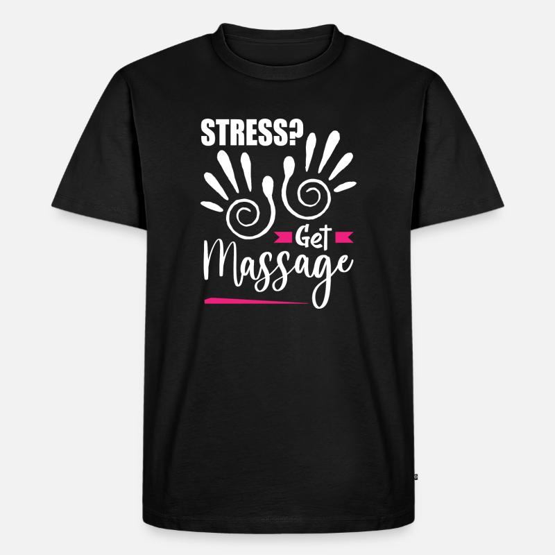 Massage - Männer Premium Bio T-Shirt - Schwarz