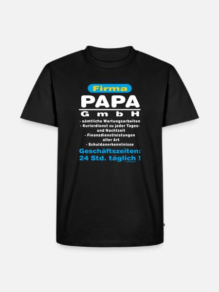 Firma Papa Gmbh RAHMENLOS® - Männer Premium Bio T-Shirt - Schwarz