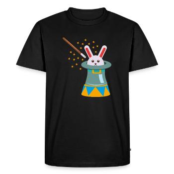 Lapin lapin lapin - T-shirt Premium bio Homme - noir - Devant - Nico (187cm)