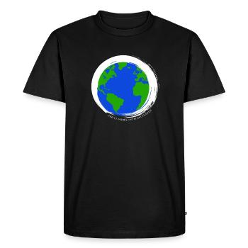 CircleSeries # 003 PLANETEARTH LightDesign - Men's Premium Organic T-Shirt - black - Front - Nico (187cm)
