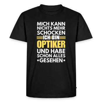 Opticien non choquable - T-shirt Premium bio Homme - noir - Devant - Nico (187cm)