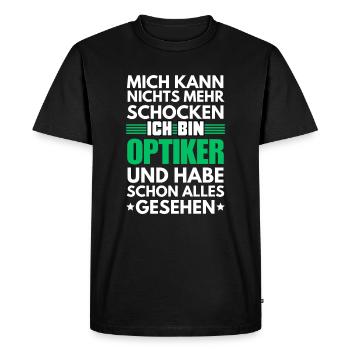 Opticien non choquable - T-shirt Premium bio Homme - noir - Devant - Nico (187cm)