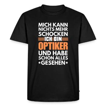 Opticien non choquable - T-shirt Premium bio Homme - noir - Devant - Nico (187cm)