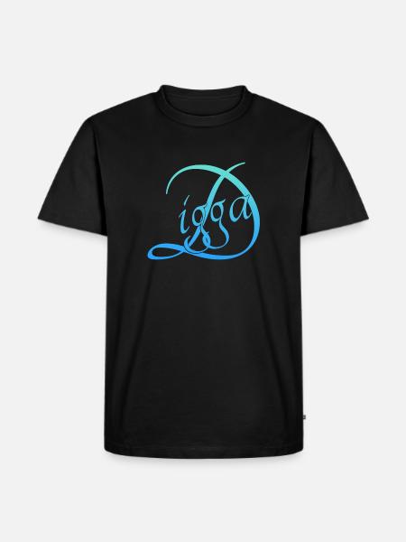 Digga - Männer Premium Bio T-Shirt - Schwarz