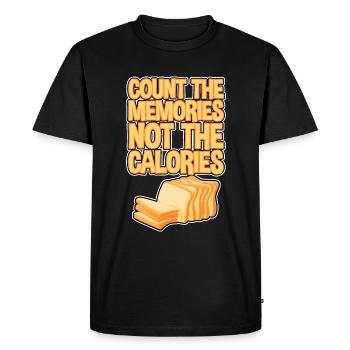 Count The Memories Not The Calories 4 - Men's Premium Organic T-Shirt - black - Front - Nico (187cm)
