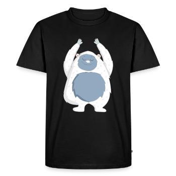 Yeti - T-shirt Premium bio Homme - noir - Devant - Nico (187cm)