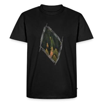 Forêt - T-shirt Premium bio Homme - noir - Devant - Nico (187cm)
