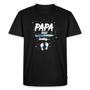 Dad 2025 Loading for Fathers Gift - Men's Premium Organic T-Shirt - black - Front - Nico (187cm)