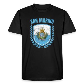 Saint-Marin - T-shirt Premium bio Homme - noir - Devant - Nico (187cm)
