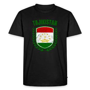 Tajikistan - Men's Premium Organic T-Shirt - black - Front - Nico (187cm)
